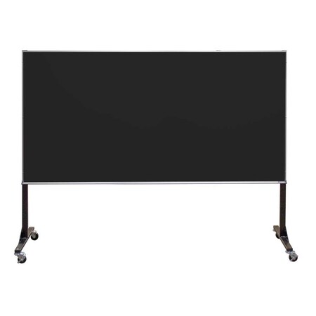 United Visual Products Sliding Door Wood Corkboard, 72"x36", Waln, UV9005OCS-WALNUT-MEDGRY UV9005OCS-WALNUT-MEDGRY